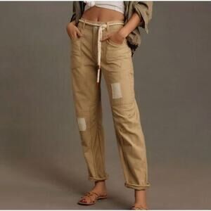 Pilcro The Wanderer Mid Rise Relaxed Leg Jeans Patchwork Edit‎
